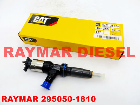 Inyector de combustible común auténtico del carril de DENSO 295050-1810 para CAT C4.4 418-3229, 4183229
